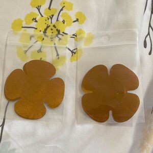 Satin bronze floral women cover patches for underneath dresss or shirt. 2 pairs